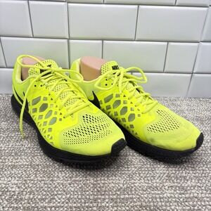 Nike Zoom Pegasus 31 652925-700 Mens 11.5 Running Shoes Volt Black Mesh Sneaker